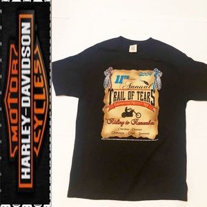 Harley Davidson black trail of tears Tee shirt